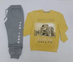 بلوز شلوار پسرانه طرح ماشینNEWYORKکد30290 - فروشگاه اینترنتی تی تی تک