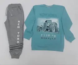 بلوز شلوار پسرانه طرح ماشینNEWYORKکد30290 - فروشگاه اینترنتی تی تی تک