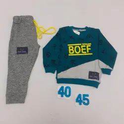 بلوز شلوار پسرانه طرحBOEFکد30294 - فروشگاه اینترنتی تی تی تک