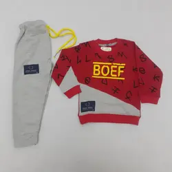 بلوز شلوار پسرانه طرحBOEFکد30294 - فروشگاه اینترنتی تی تی تک