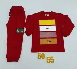 بلوز شلوار پسرانه طرح ONEکد30268 - فروشگاه اینترنتی تی تی تک