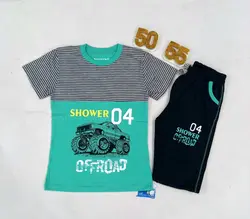 تیشرت شلوارک پسرانه طرح ماشین۰۴کد30635 - فروشگاه اینترنتی تی تی تک