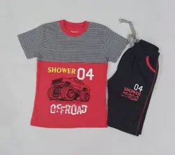 تیشرت شلوارک پسرانه طرح ماشین۰۴کد30635 - فروشگاه اینترنتی تی تی تک