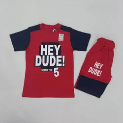 تیشرت شلوارک پسرانه طرح HEYکد30015 - فروشگاه اینترنتی تی تی تک