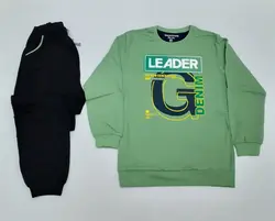 بلوز شلوار پسرانه طرحLEADERکد30226 - فروشگاه اینترنتی تی تی تک