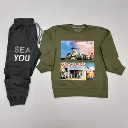 بلوز شلوار پسرانه طرح Justgoکد30007 - فروشگاه اینترنتی تی تی تک