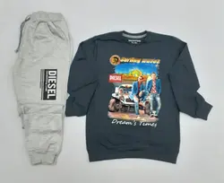 بلوز شلوار پسرانه طرح DISELکد30002 - فروشگاه اینترنتی تی تی تک