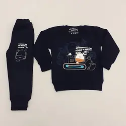 بلوز شلوار پسرانه طرح آدمک کد11282 - فروشگاه اینترنتی تی تی تک