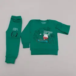 بلوز شلوار پسرانه طرح آدمک کد11282 - فروشگاه اینترنتی تی تی تک