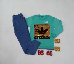 بلوز شلوار دخترانه آدیداس پولکی کد12459 - فروشگاه اینترنتی تی تی تک