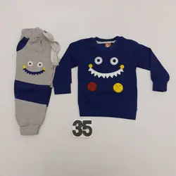 بلوز شلوار پسرانه طرح لبخند کد11250 - فروشگاه اینترنتی تی تی تک