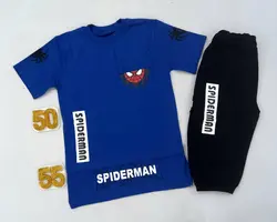 تیشرت شلوارک پسرانه طرح جیب عنکبوتی کد30977 - فروشگاه اینترنتی تی تی تک