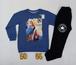 بلوز شلوار پسرانه طرح کتونی کد31012 - فروشگاه اینترنتی تی تی تک