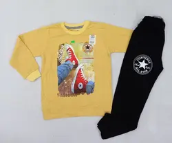 بلوز شلوار پسرانه طرح کتونی کد31012 - فروشگاه اینترنتی تی تی تک