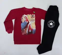 بلوز شلوار پسرانه طرح کتونی کد31012 - فروشگاه اینترنتی تی تی تک