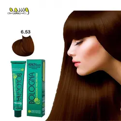 رنگ مو بلونیا بدون آمونیاک شماره 6/53 بلوند شکلاتی تیره حجم 100 میل _ BOLOGNA