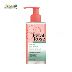 ژل شستشوی صورت پتال رز مناسب پوست چرب حجم 120 میلی لیتر _ Petal Rose