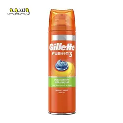 ژل اصلاح ژیلت مدل fusion 5 ultra sensitive حجم 200 میلی لیتر