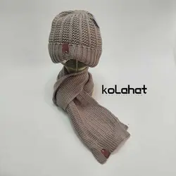 کلاه و شال گردن مردانه داخل خز - عمده (KLT-2382) – کلاهت