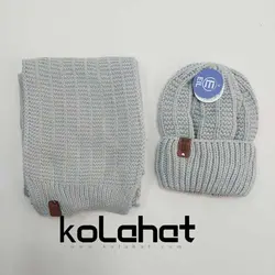 کلاه و شال گردن مردانه داخل خز - عمده (KLT-2382) – کلاهت