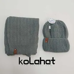 کلاه و شال گردن مردانه داخل خز - عمده (KLT-2382) – کلاهت