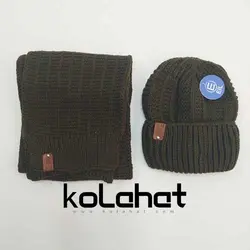 کلاه و شال گردن مردانه داخل خز - عمده (KLT-2382) – کلاهت