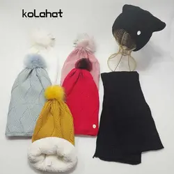 کلاه و شال گردن شیطونی زنانه - عمده (KLT-2406) – کلاهت