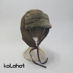 کلاه خلبانی چرم طبیعی داخل خز (KLT-T2445)