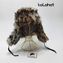 کلاه پوست مصنوعی طرح پلنگی - عمده (KLT-2317) – کلاهت