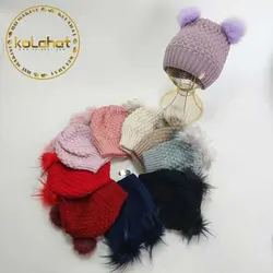 کلاه بافت دانه اناری پوم دار - عمده (KLT-2495) – کلاهت