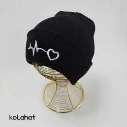 کلاه بافت رنگی طرح ضربان - عمده (KLT-2065) &ndash; کلاهت