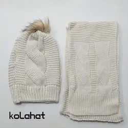 کلاه و شال گردن بافت زنانه مدل شیطونی (KLT-T2544) &ndash; کلاهت