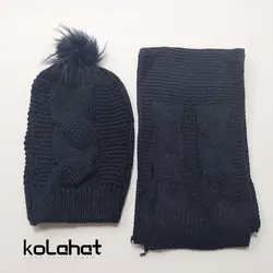 کلاه و شال گردن بافت زنانه مدل شیطونی (KLT-T2544) &ndash; کلاهت