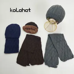 کلاه و شال گردن مردانه داخل خز (KLT-T2566) – کلاهت