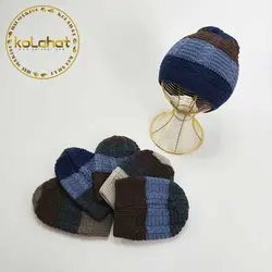 کلاه مردانه بافت سه رنگ (KLT-T2612) – کلاهت