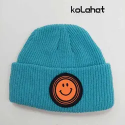 کلاه بافت رنگی طرح استیکر - عمده (KLT-2656) &ndash; کلاهت