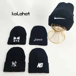 کلاه بافت نخ پنبه گلدوزی میکس - عمده (KLT-2704) – کلاهت