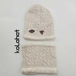 کلاه و شال گردن رینگی داخل خز - عمده (KLT-2719) – کلاهت