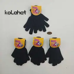 دستکش بافت مشکی مردانه - عمده (KLT-2724) – کلاهت