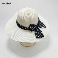 کلاه ساحلی زنانه پاپیونی لبه بلند (KLT-T2843) – کلاهت