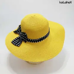 کلاه ساحلی زنانه پاپیونی لبه بلند (KLT-T2843) – کلاهت