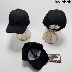 کلاه نقابدار کتان NY مشکی - عمده (KLT-2863)