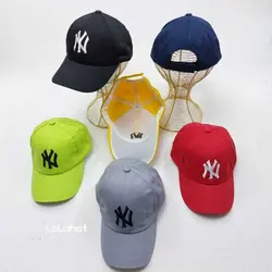 کلاه بیسبالی NY کتان رنگی (KLT-T2910)