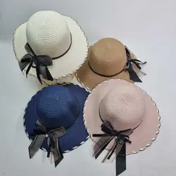 کلاه ساحلی زنانه پاپیون دار - عمده (KLT-3075) &ndash; کلاهت