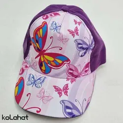کلاه بیسبالی دخترانه طرح پروانه (KLT-T3097) – کلاهت