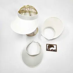نقاب آفتابگیر سفید پشت کشی - عمده (KLT-3165) &ndash; کلاهت