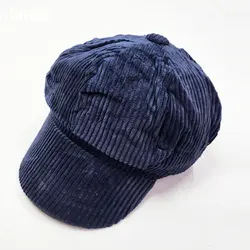 کلاه کاپیتانی مخمل رنگی کبریتی - عمده (KLT-3313) &ndash; کلاهت