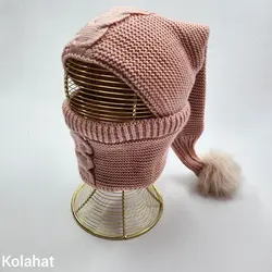 کلاه و شال گردن بچگانه شیپوری (KLT-T3317) &ndash; کلاهت