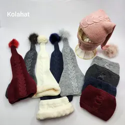 کلاه و شال گردن شیپوری بچگانه - عمده (KLT-3317) – کلاهت