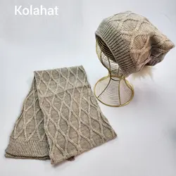 کلاه و شال گردن زنانه شیطونی اعلا - عمده (KLT-3315) – کلاهت